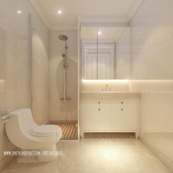 Thiết kế nội thất phòng tắm, nhà vệ sinh chung cư Hei Tower